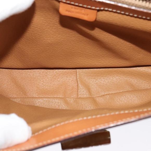 CELINE Macadam Canvas Hand Bag PVC 2way Beige Gold Auth 136202 - Picture 10 of 16